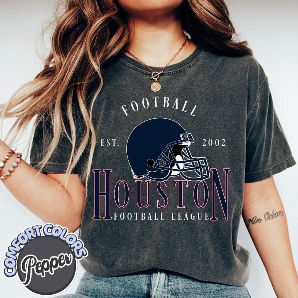 Houston Football Heritage Edition Comfort Colors T-Shirt 91